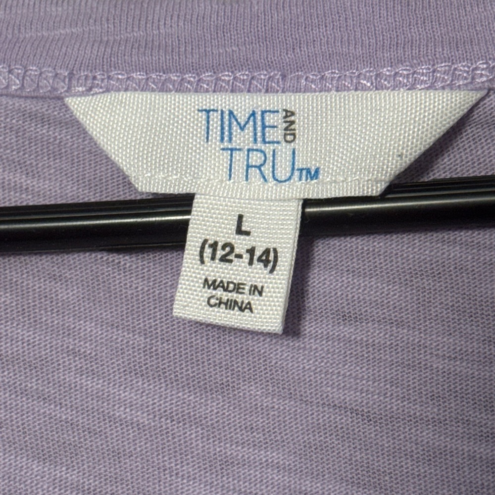 Time and Tru Lilac Eyelet Sleeve Dress - Picture 3 of 3